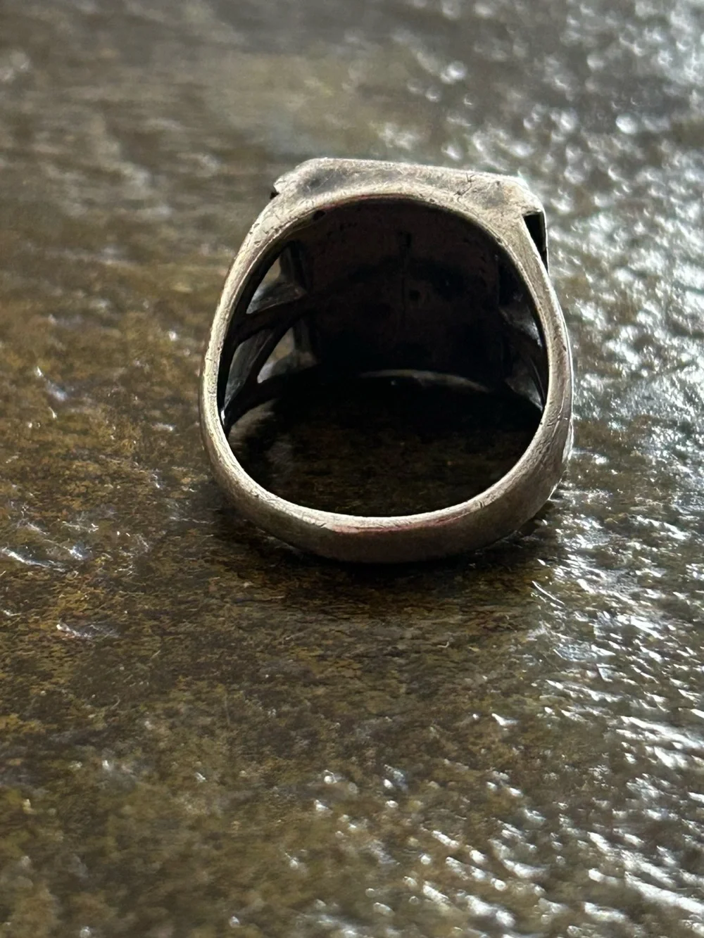 Heavy Navajo Solid Sterling Silver Ring size 9